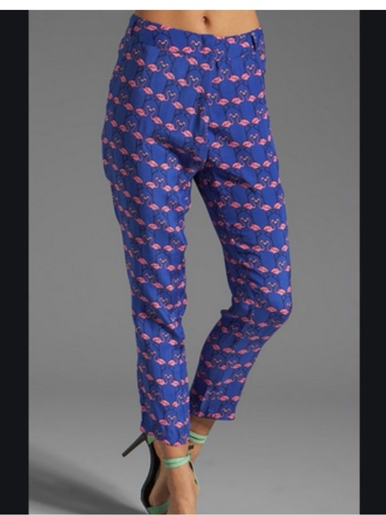 Anthropologie Pants - Harlyn 100% Silk 🦩 flamingo tapered leg trousers sz XS